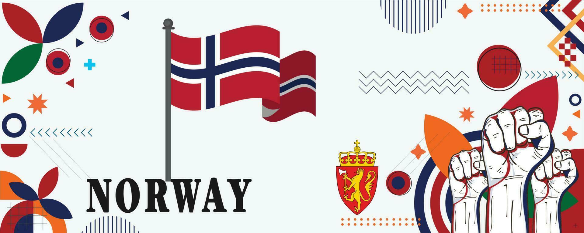 NORWAY national day banner design vector eps