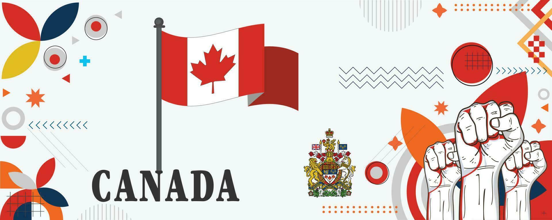 Canadá nacional día bandera diseño vector eps