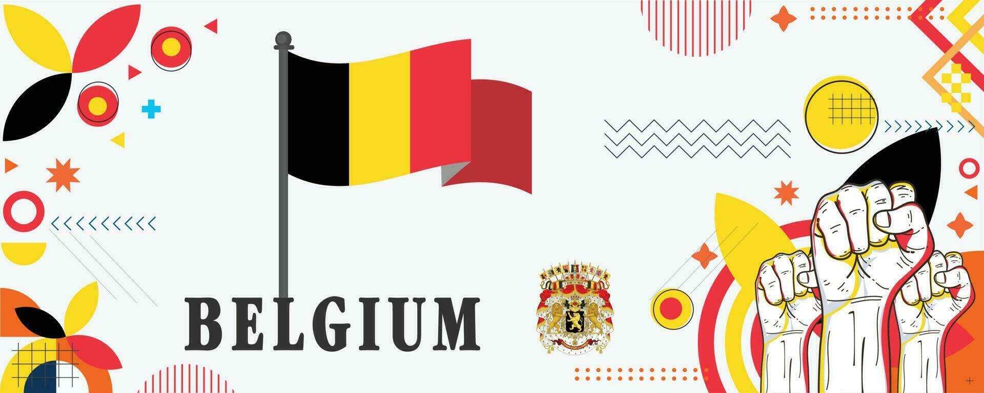 BELGIUM national day banner design vector eps