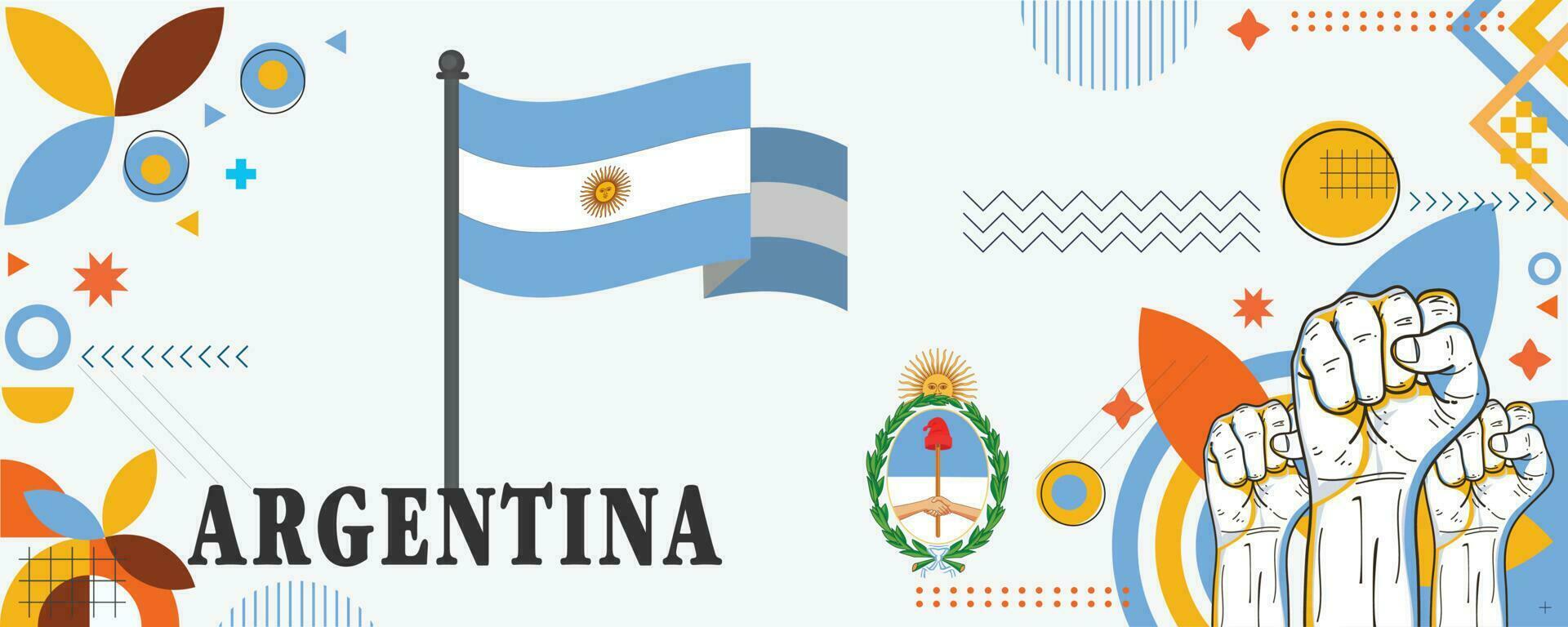 ARGENTINA national day banner design vector eps