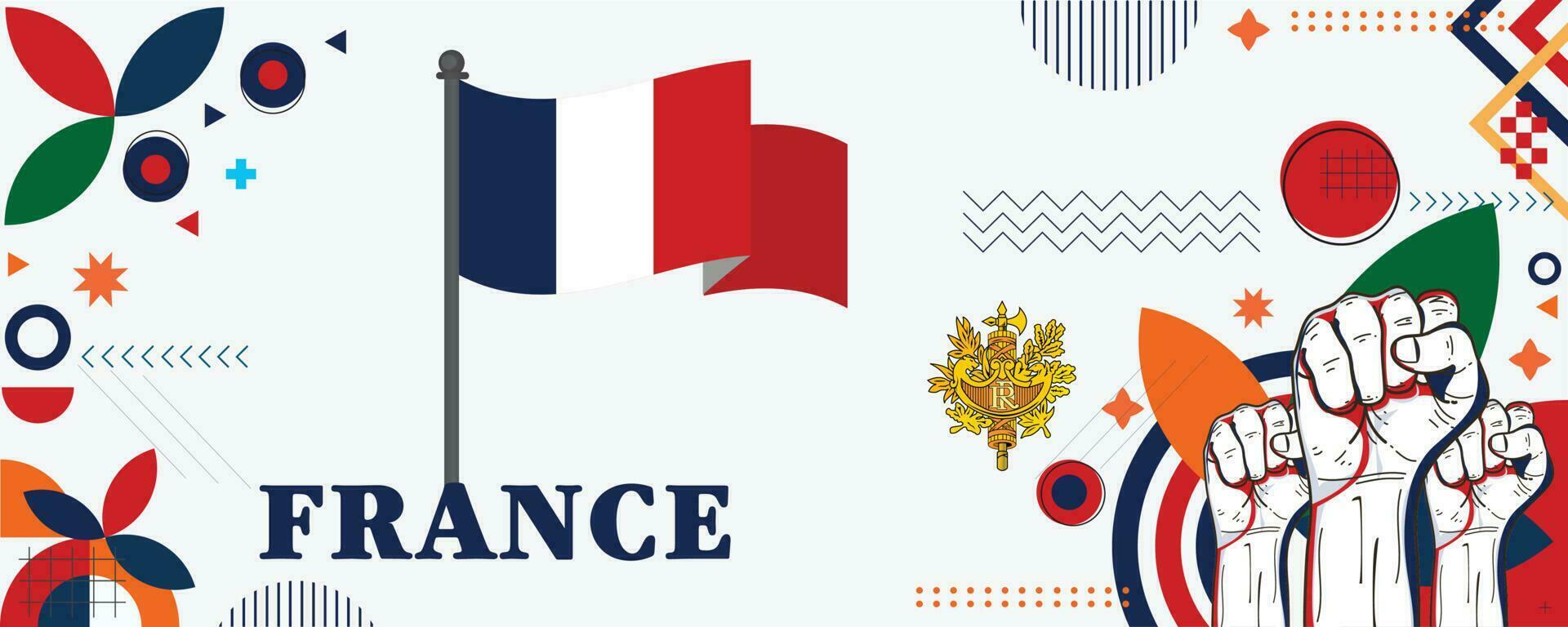 Francia nacional día bandera diseño vector eps