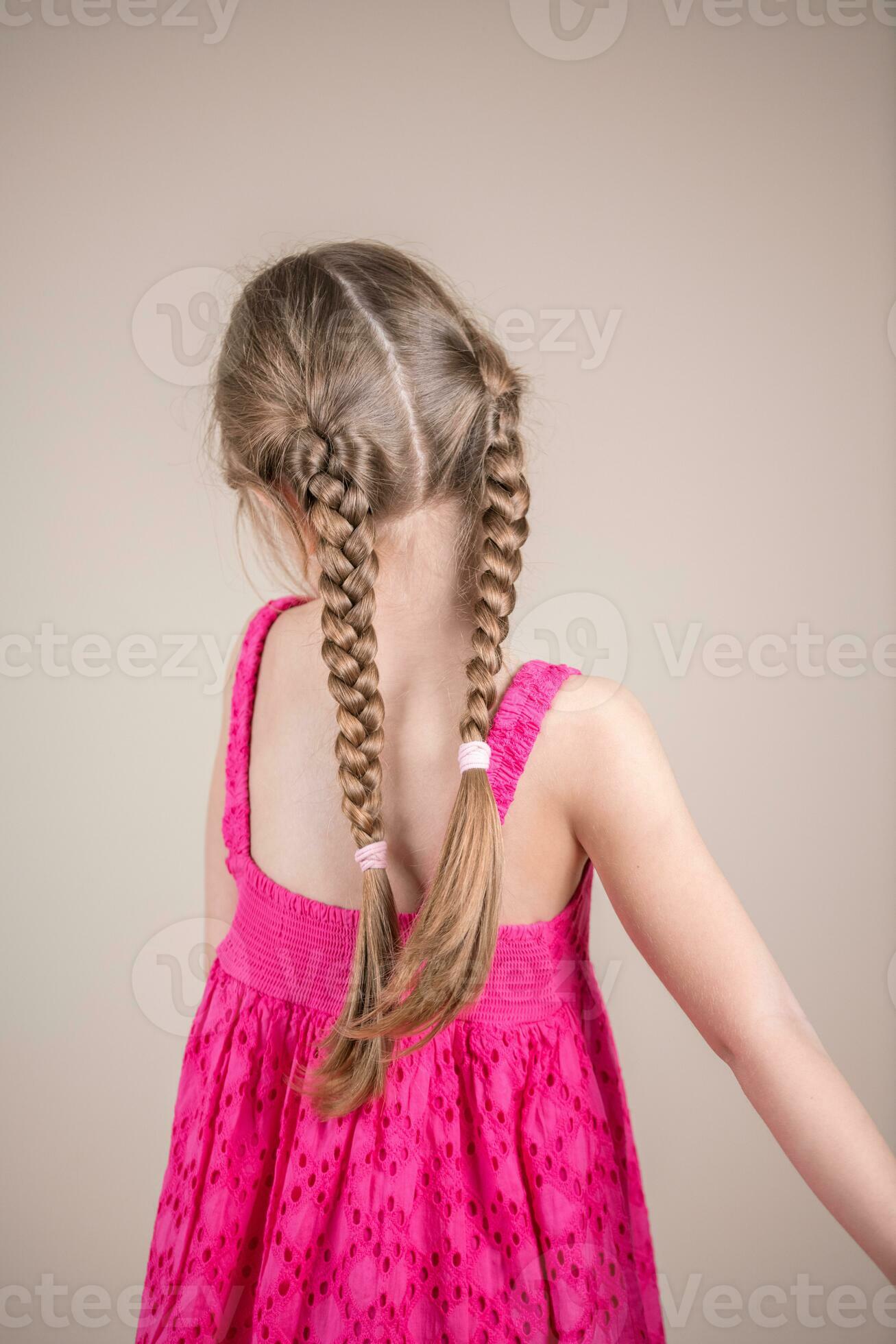 Shoulder Length Blonde Hair - Blonde Pigtails With Pink Ties