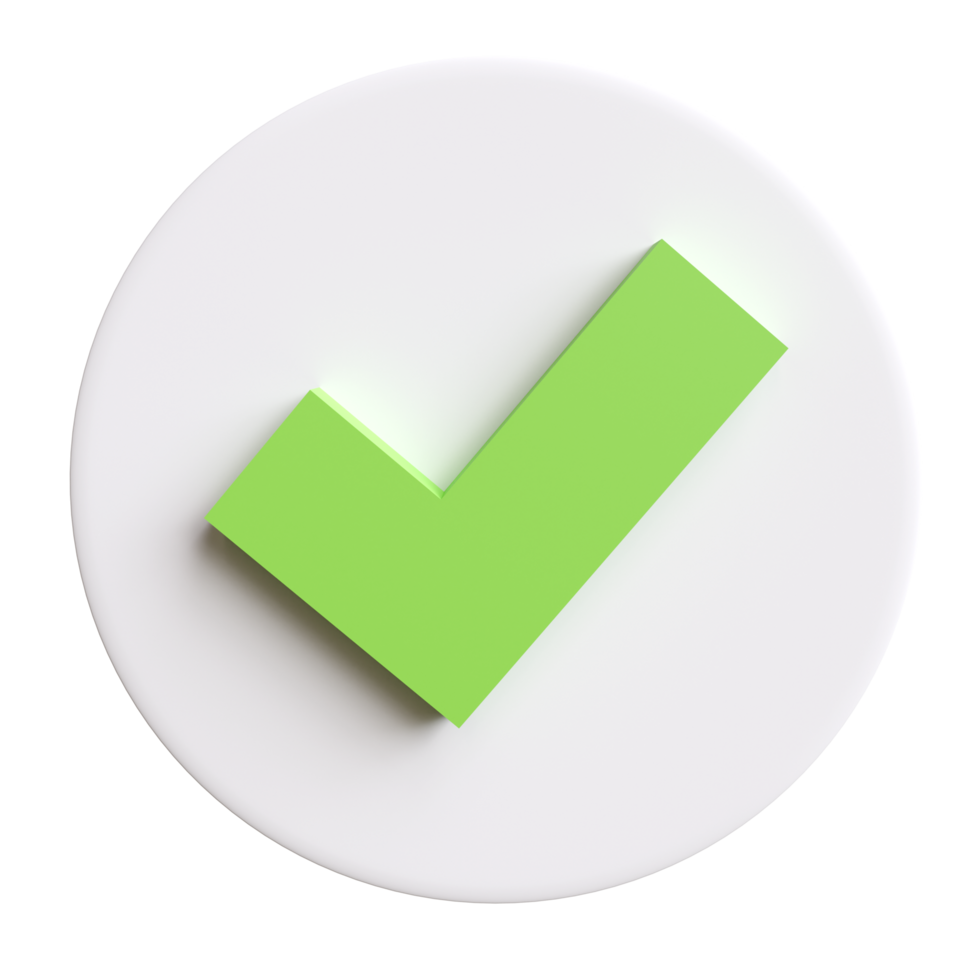 Check mark icon. tick symbol. Certification, approval and correct standard png