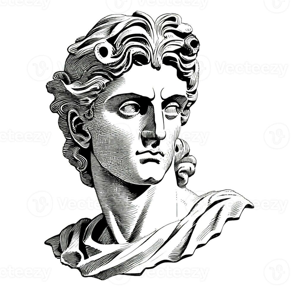 Sculpture of David by Michelangelo, ai generation photo