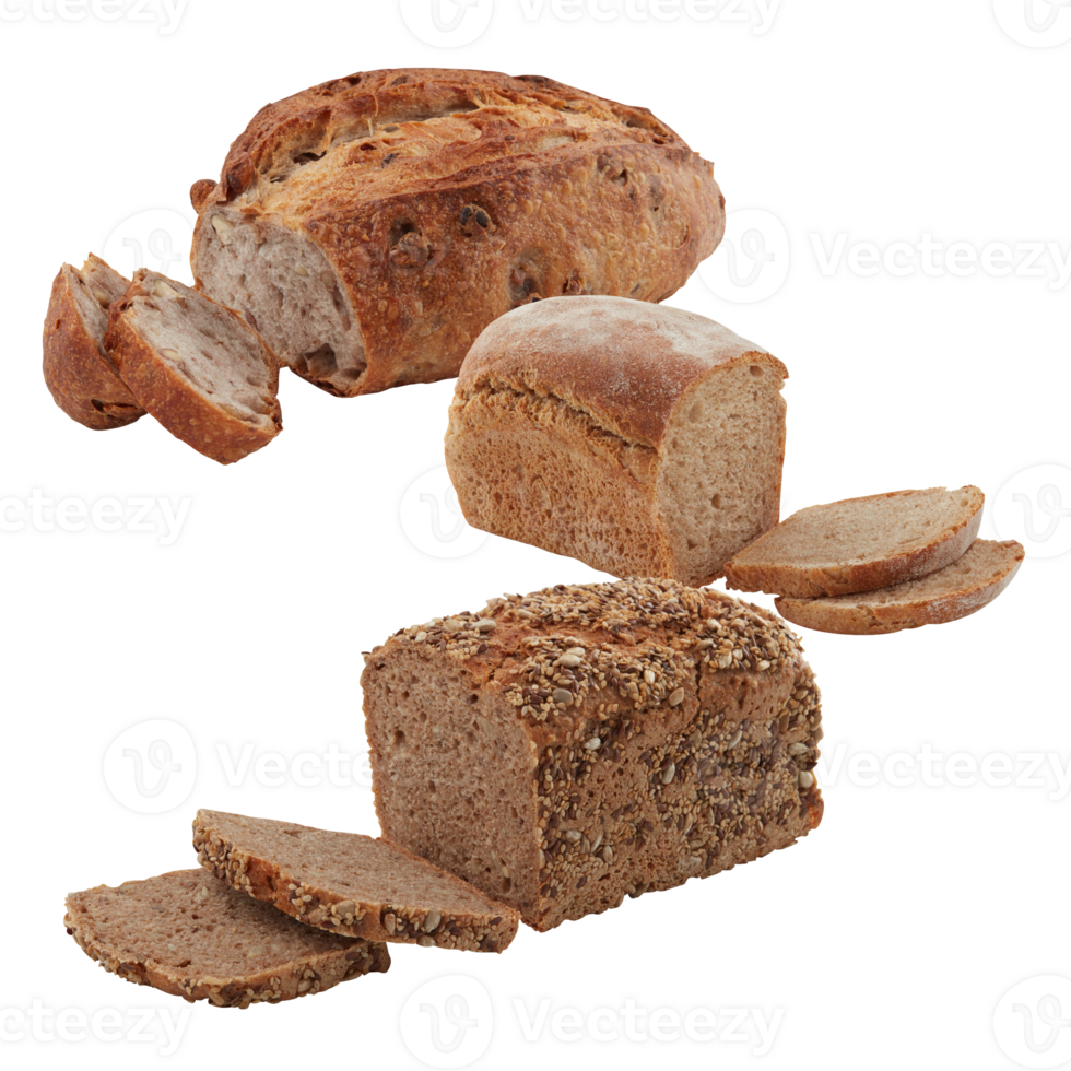 freshly baked bread isolated transparent background png