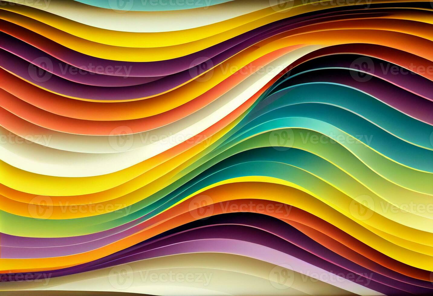 abstract colorful wavy background, ai generation photo