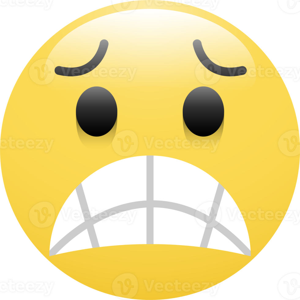 Scared face emoticon. 24347621 PNG