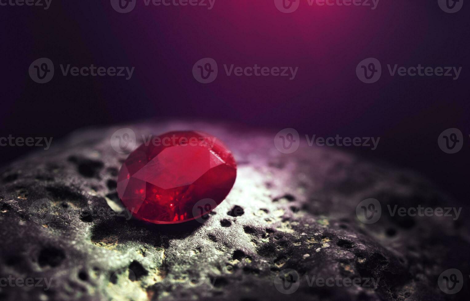 Precious Natural Red Ruby Gemstone photo