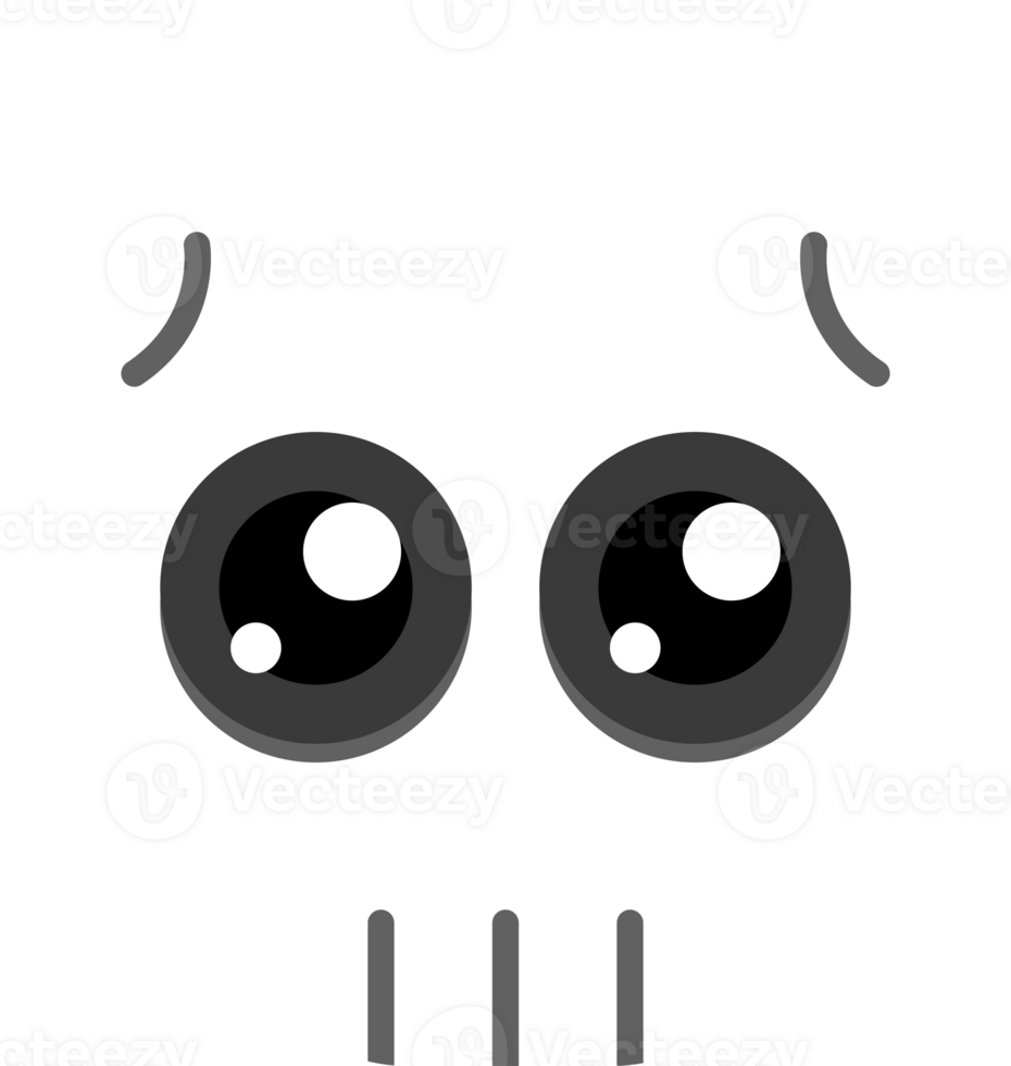 Cute skull cartoon flat design elements. png