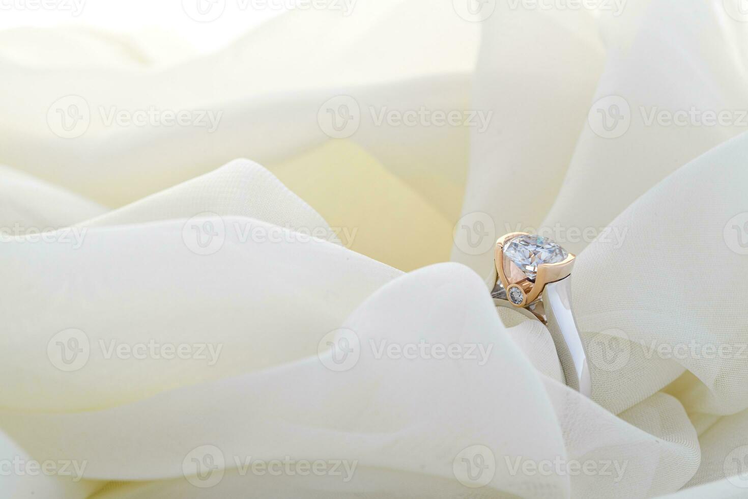 Engagement Diamond Ring Close up photo