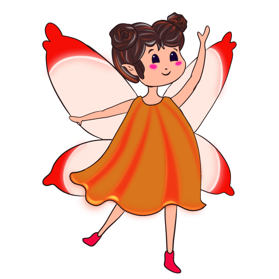 Cute small angel girl png