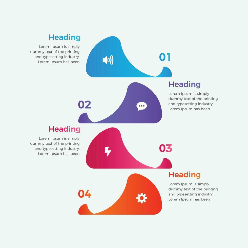 negocio infografía con 4 4 pasos. negocio datos visualización infografía. vector negocio modelo para presentación