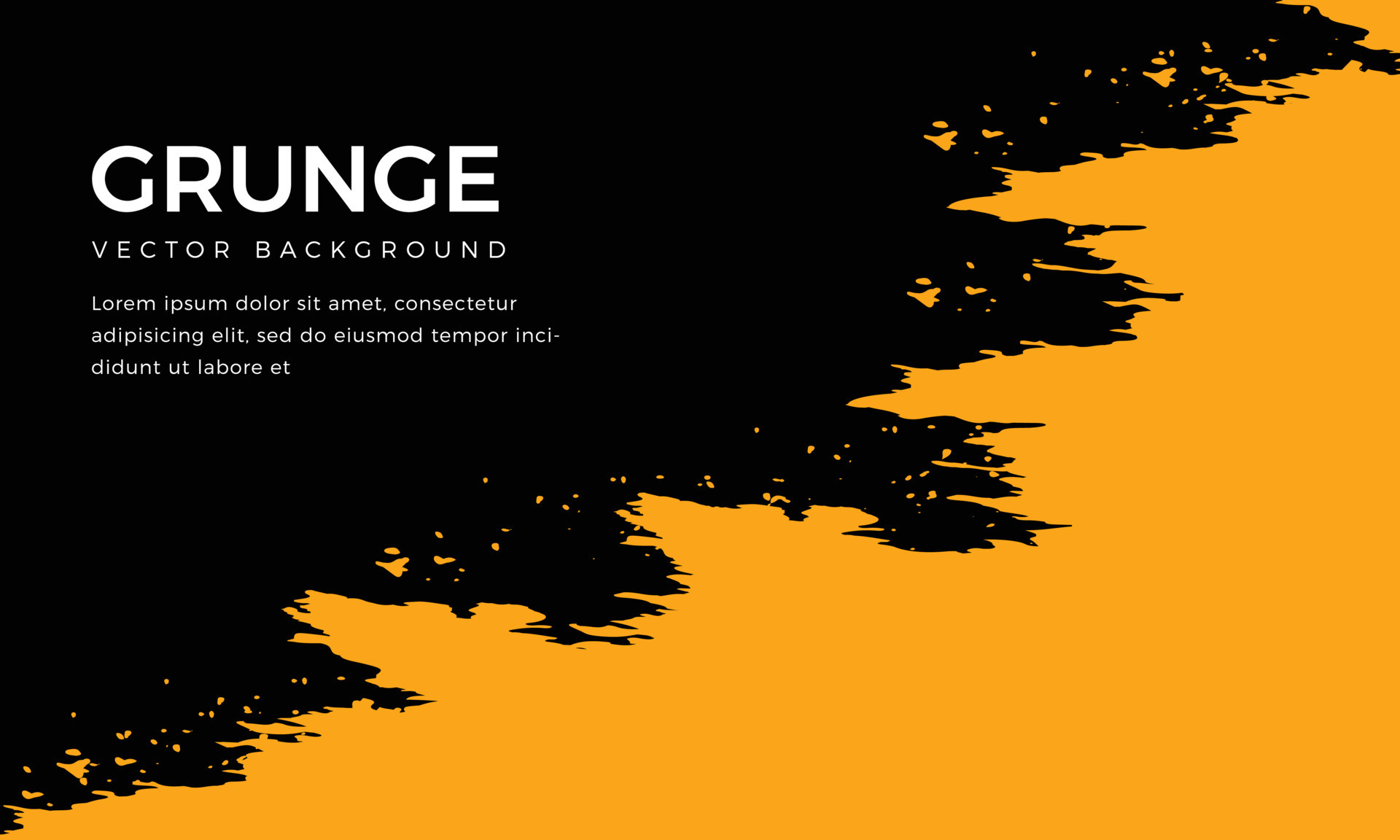 Abstract black and orange background with grunge texture. Colorful