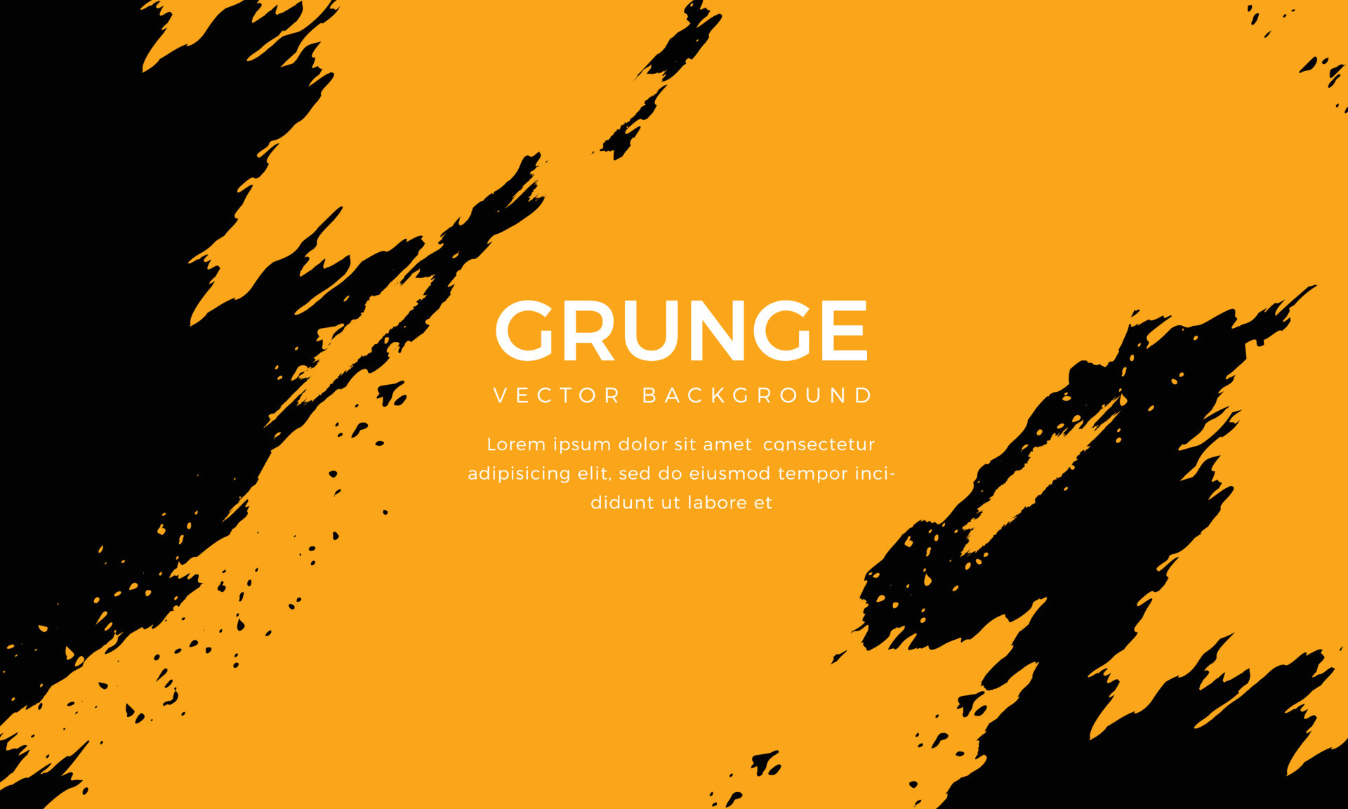Abstract black and orange background with grunge texture. Colorful