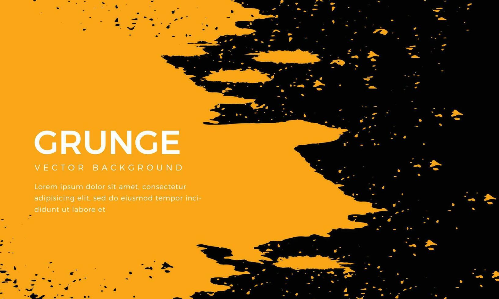 Abstract black and orange background with grunge texture. Colorful background design. Orange and black vector grunge textured background