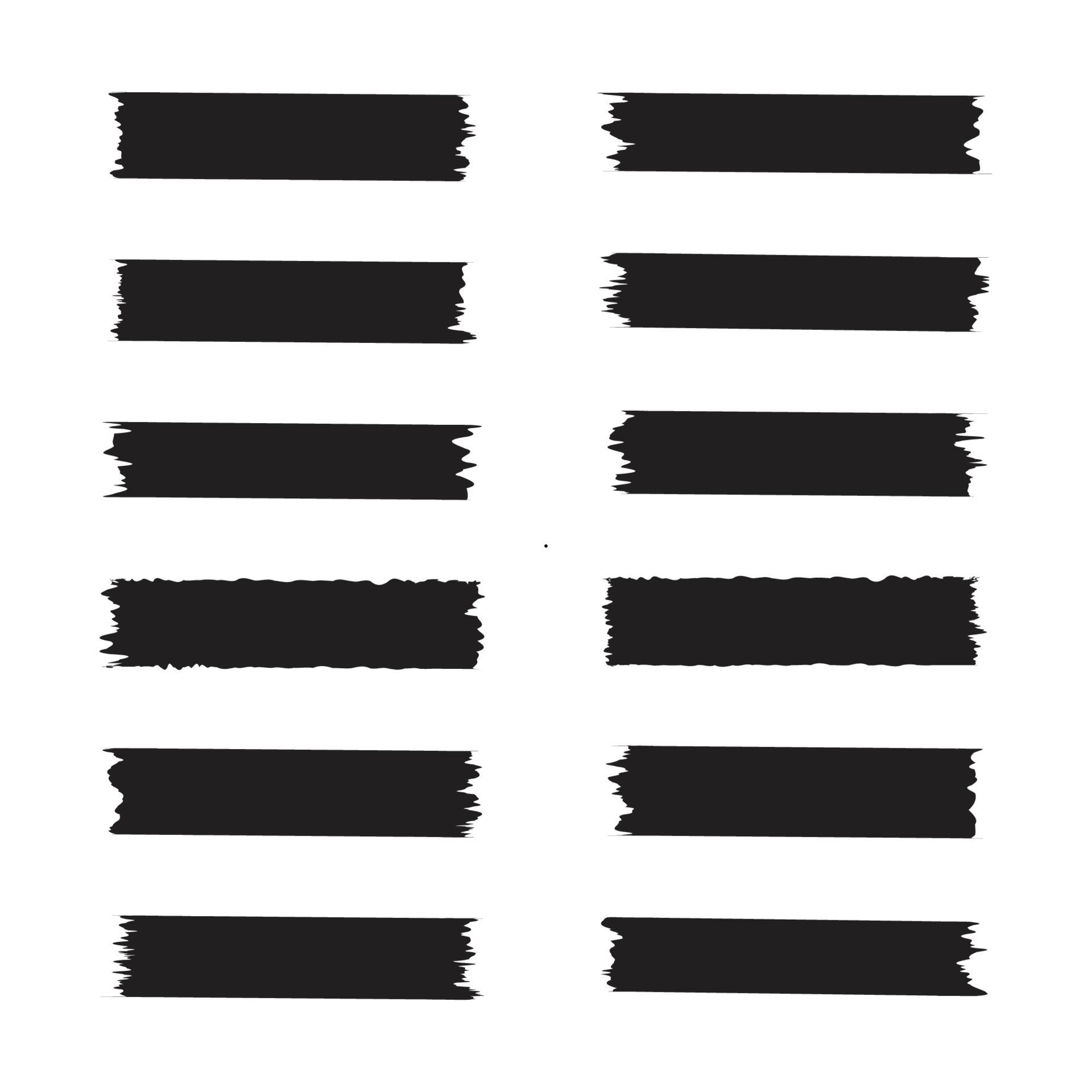 Set of grunge vector brush, illustrator brushes, black paint stroke