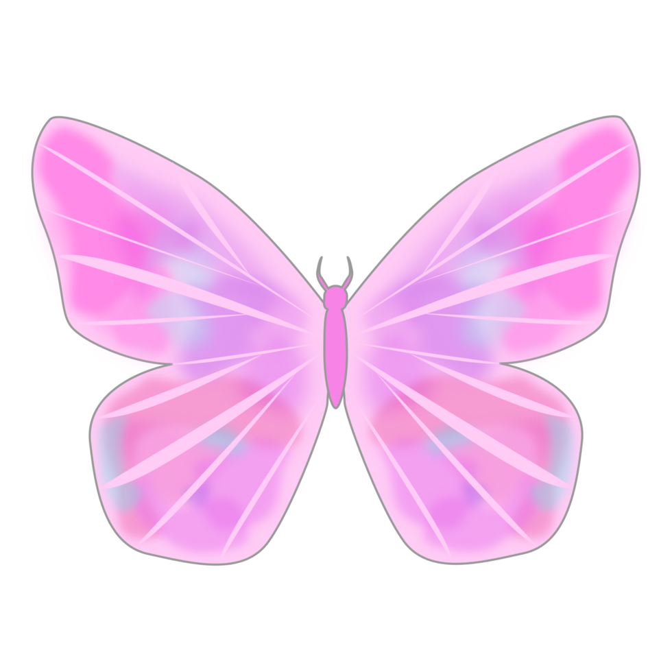 borboleta rosa voando png
