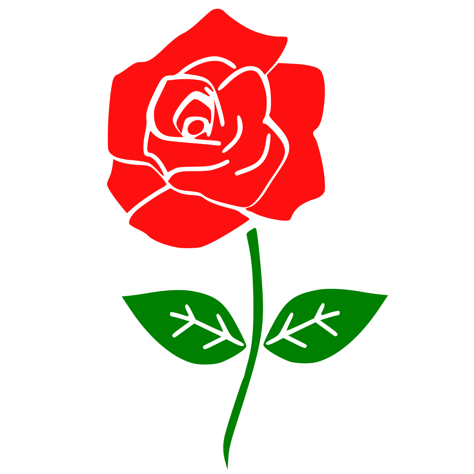 red rose with leaves 24348618 PNG