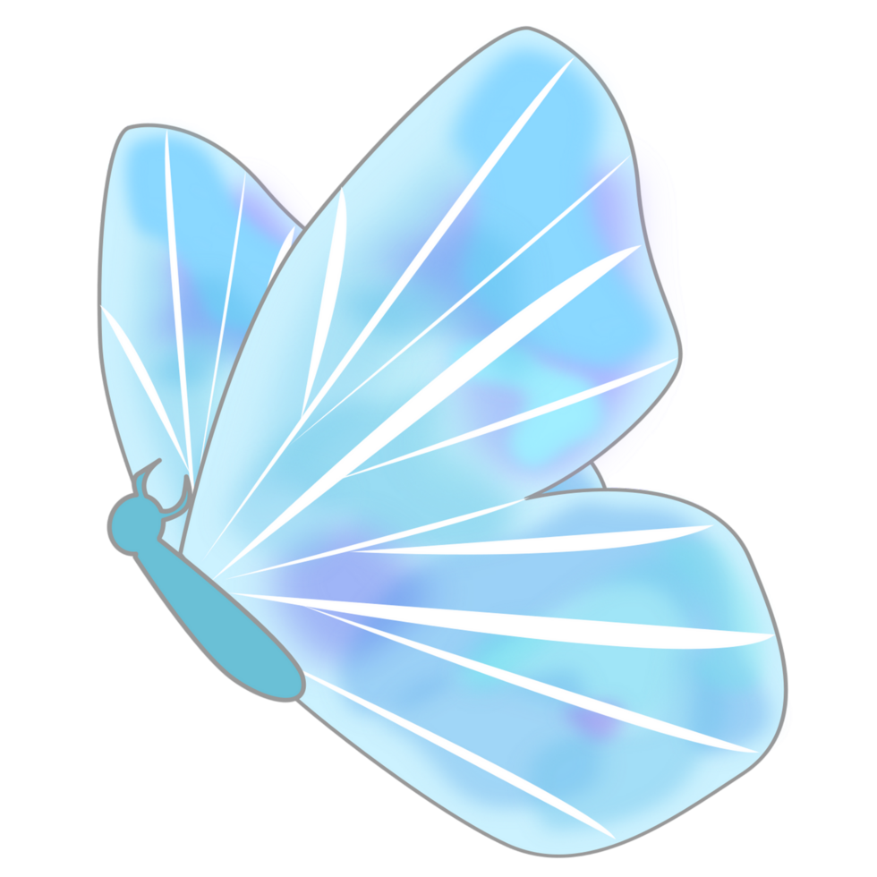blue butterfly design png
