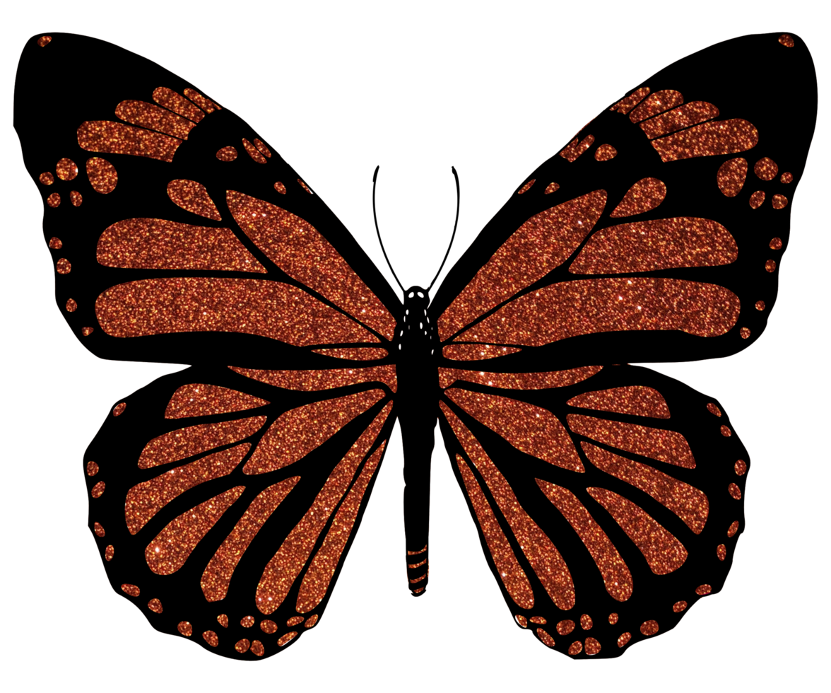 red glitter butterfly png