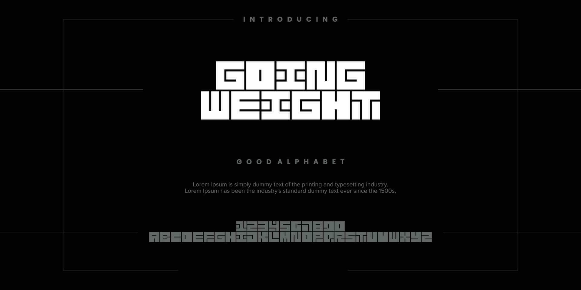 Modern minimal abstract alphabet fonts. Typography technology, electronic, movie, digital, music, future, logo creative font. vector illustration
