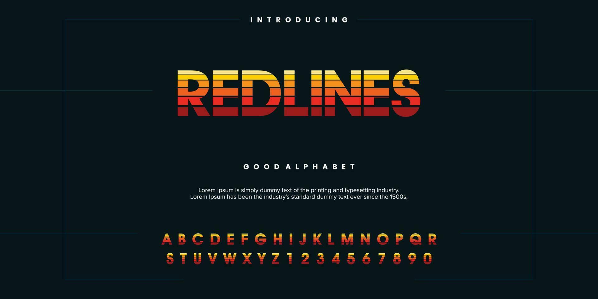 futuristic minimalist display font design, alphabet, typeface, letters and numbers, typography. vector