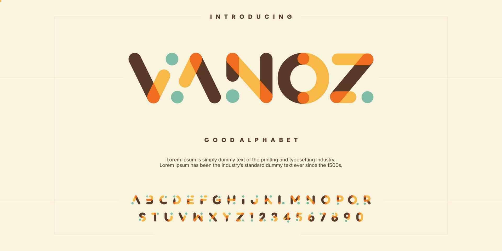 Abstract minimal modern alphabet fonts. Typography technology vector illustration