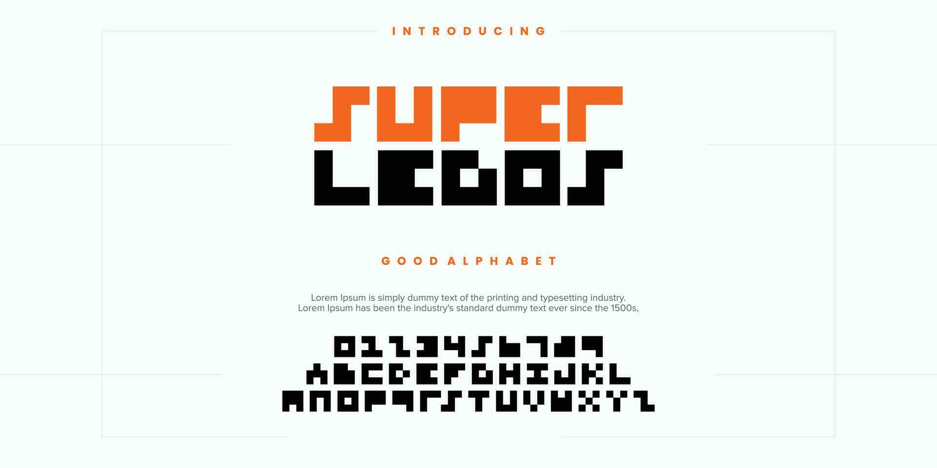 MultiColor abstract minimal modern alphabet fonts. Typography technology vector illustration
