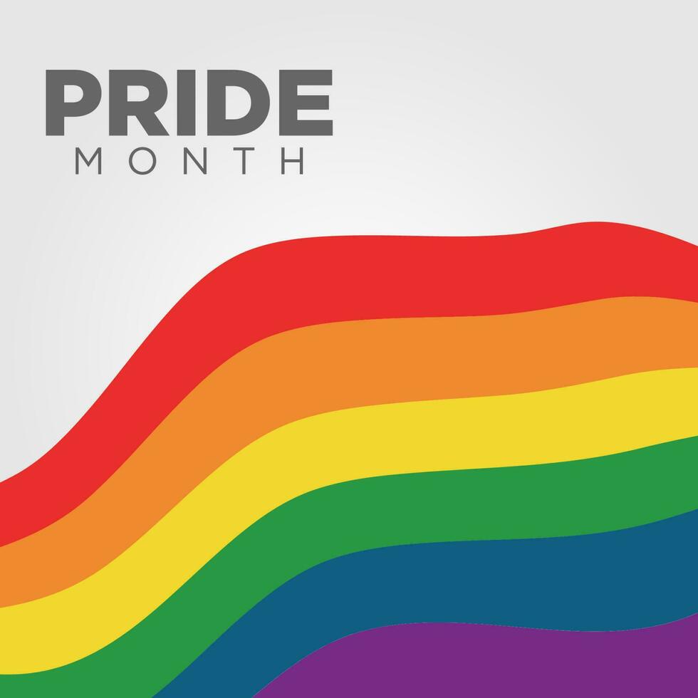 pride month social media post background vector