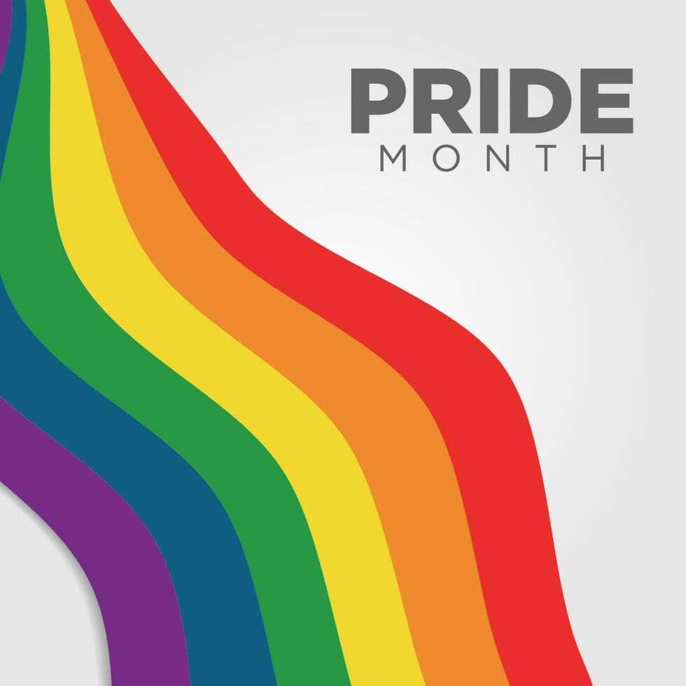 pride month social media post background vector