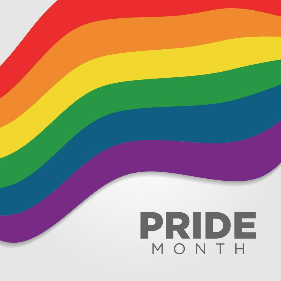 pride month social media post background vector