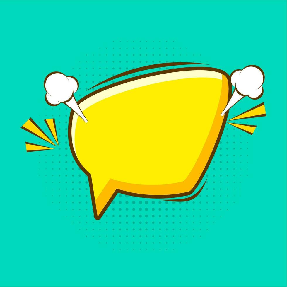 blank cartoon pop art speech bubble vector