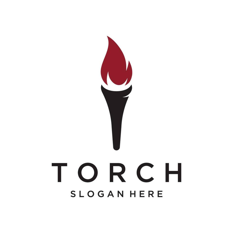 Creative torch flame Logo template.Logo for business, freedom and competition. vector