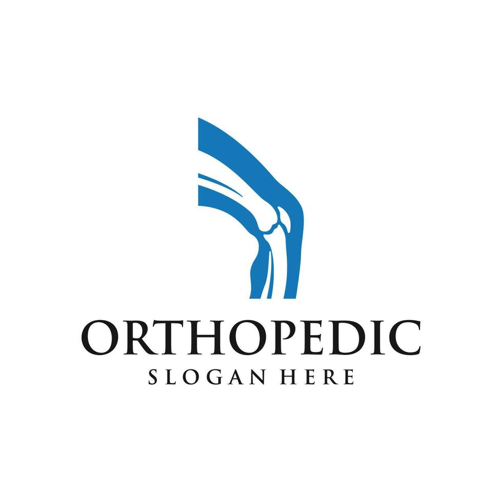 Bone or orthopedic logo template design for bone care and bone health. vector