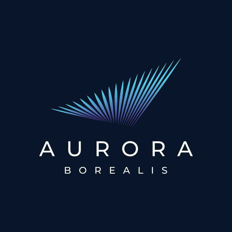 el del Norte luces ola logo diseño estaba inspirado por el Aurora boreal. vector