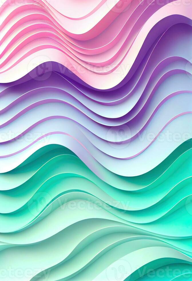 abstract colorful wavy background, ai generation photo