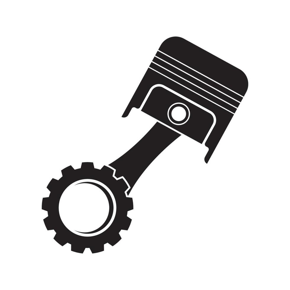 pistón icono logo vector ilustración diseño modelo
