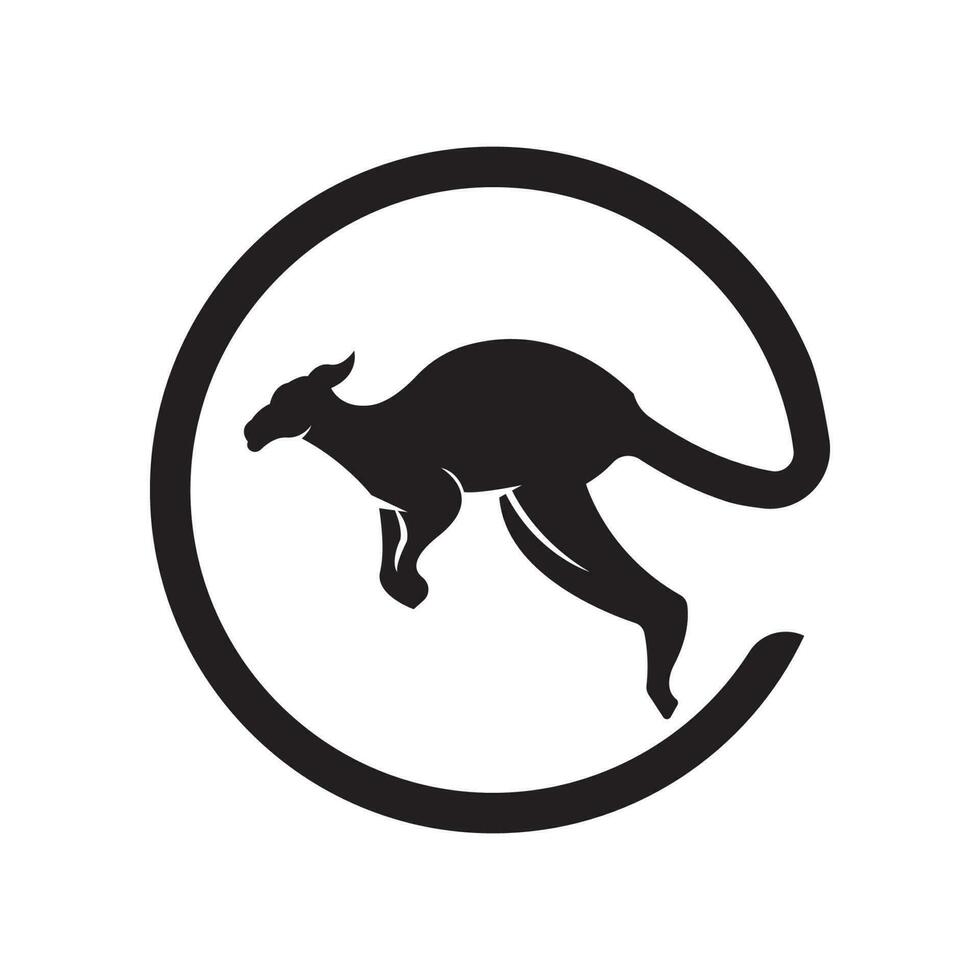 Kangaroo icon,logo illustration design template. vector