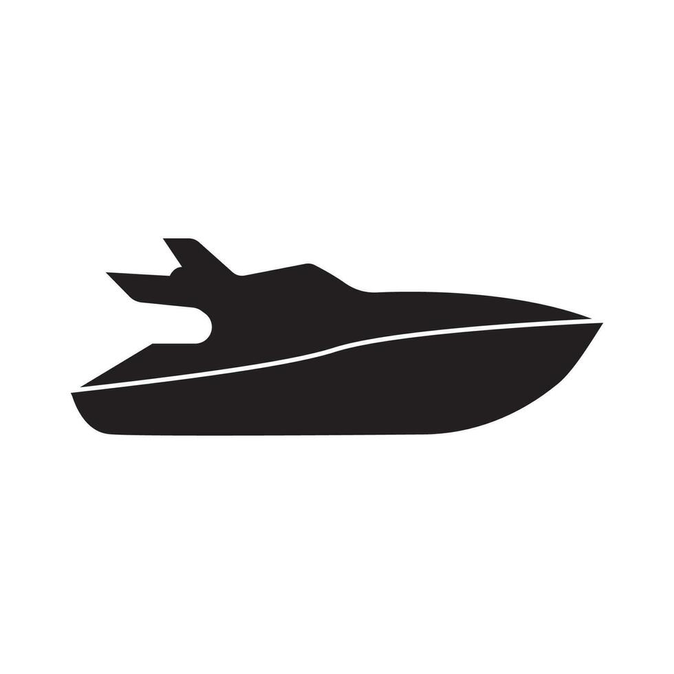 speed boat logo vector illustration icon design template.