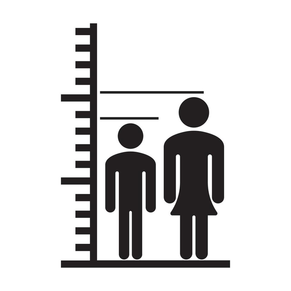 Height measuring symbol icon,vector illustration design template vector