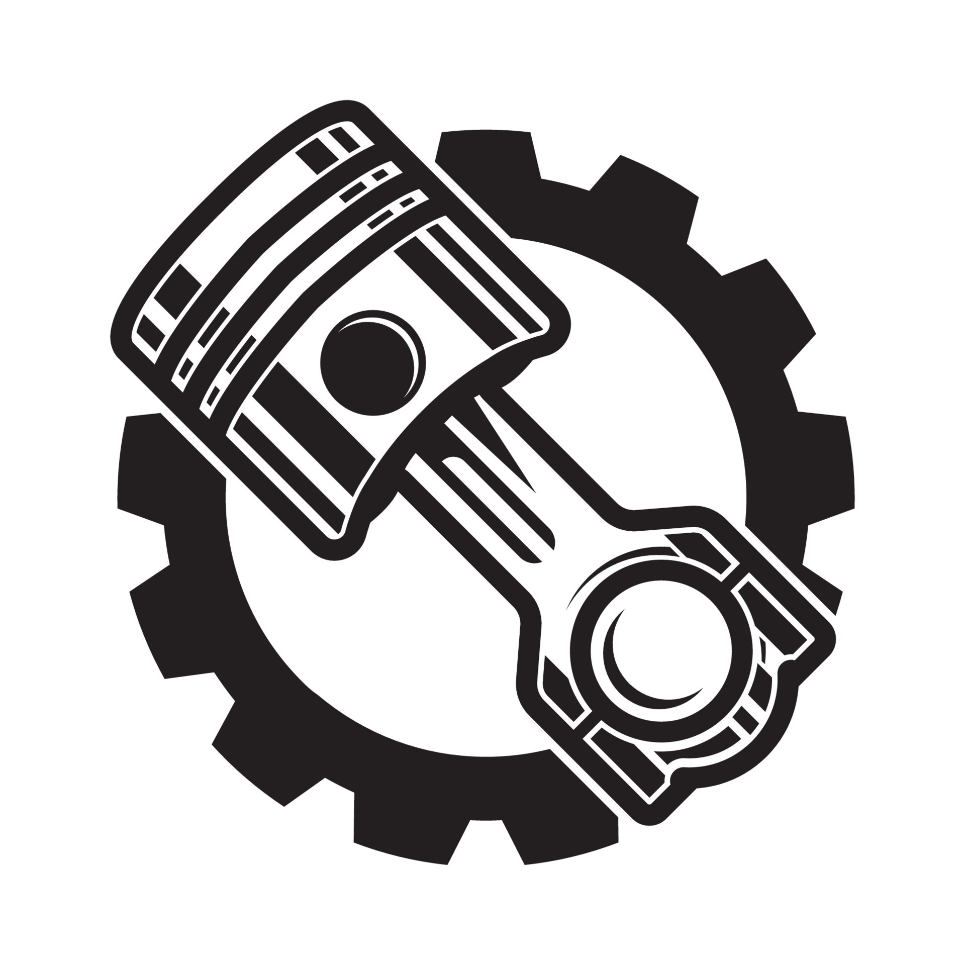 Piston icon logo vector illustration design template 24349379 Vector