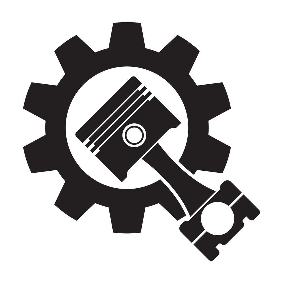 pistón icono logo vector ilustración diseño modelo