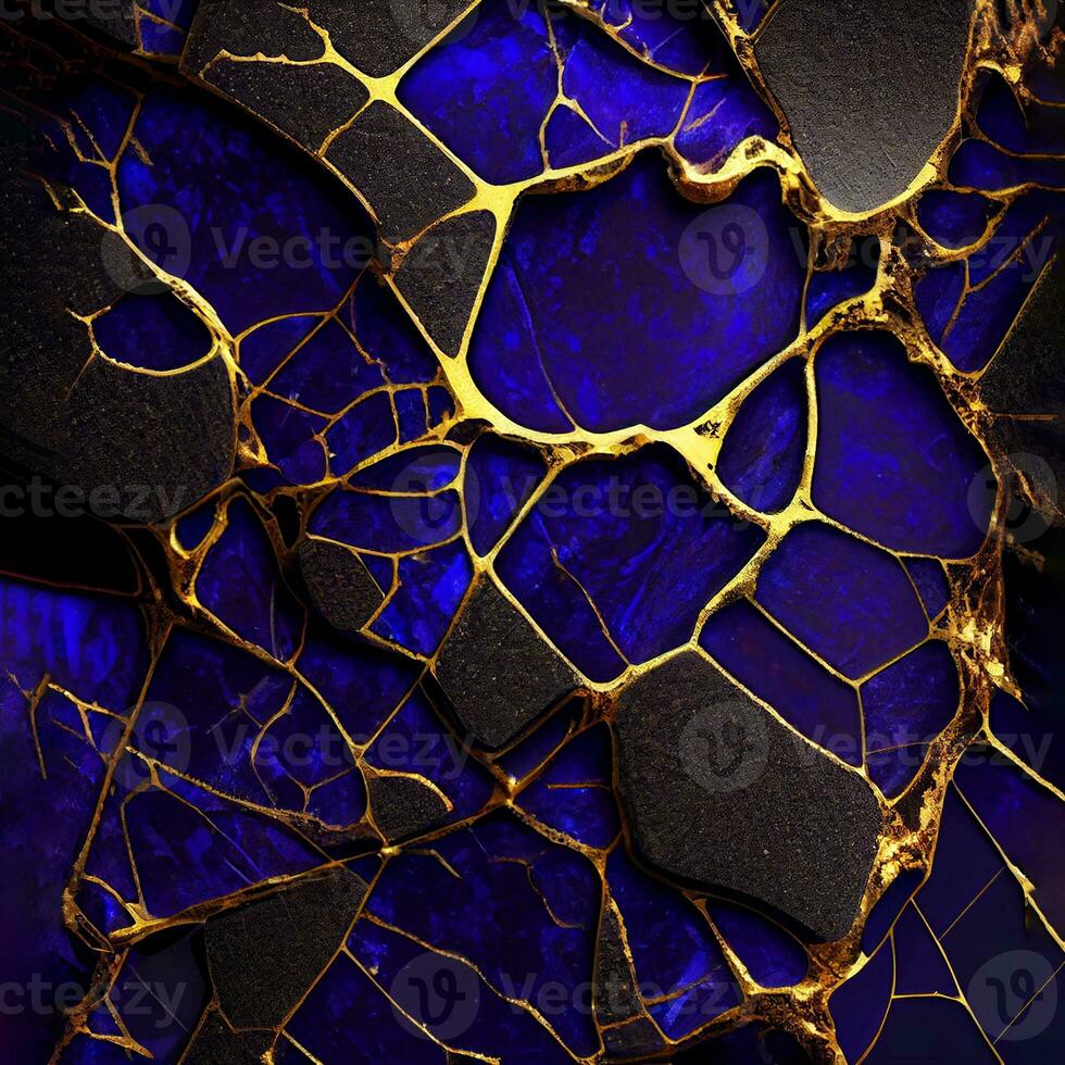 Stone background texture, lapis lazuli, ai generation. photo