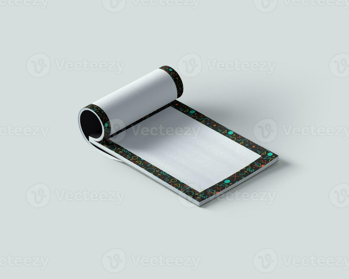 Notepad with Pattern Mockup photo