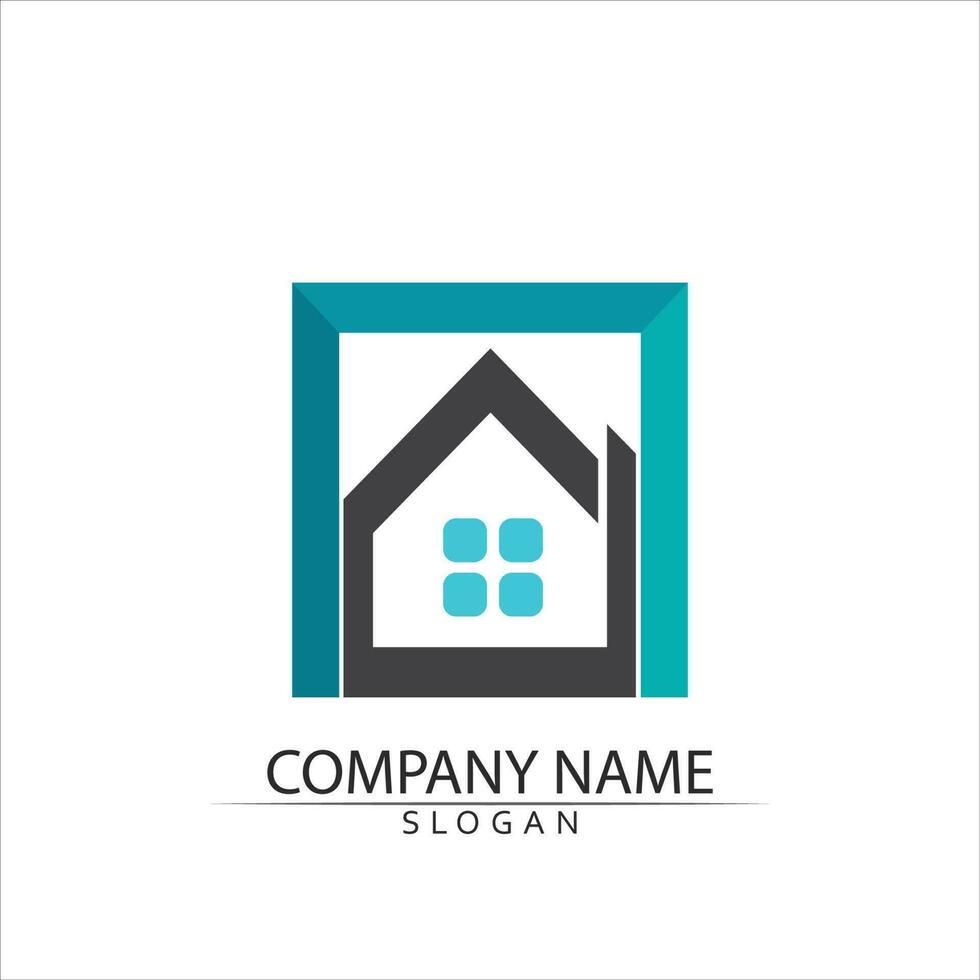 Real estate and home buildings vector logo icons template