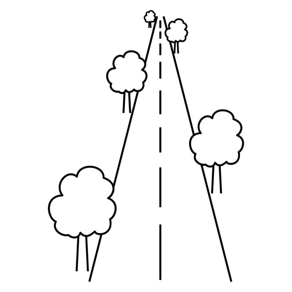 Road Doodle Illustration vector