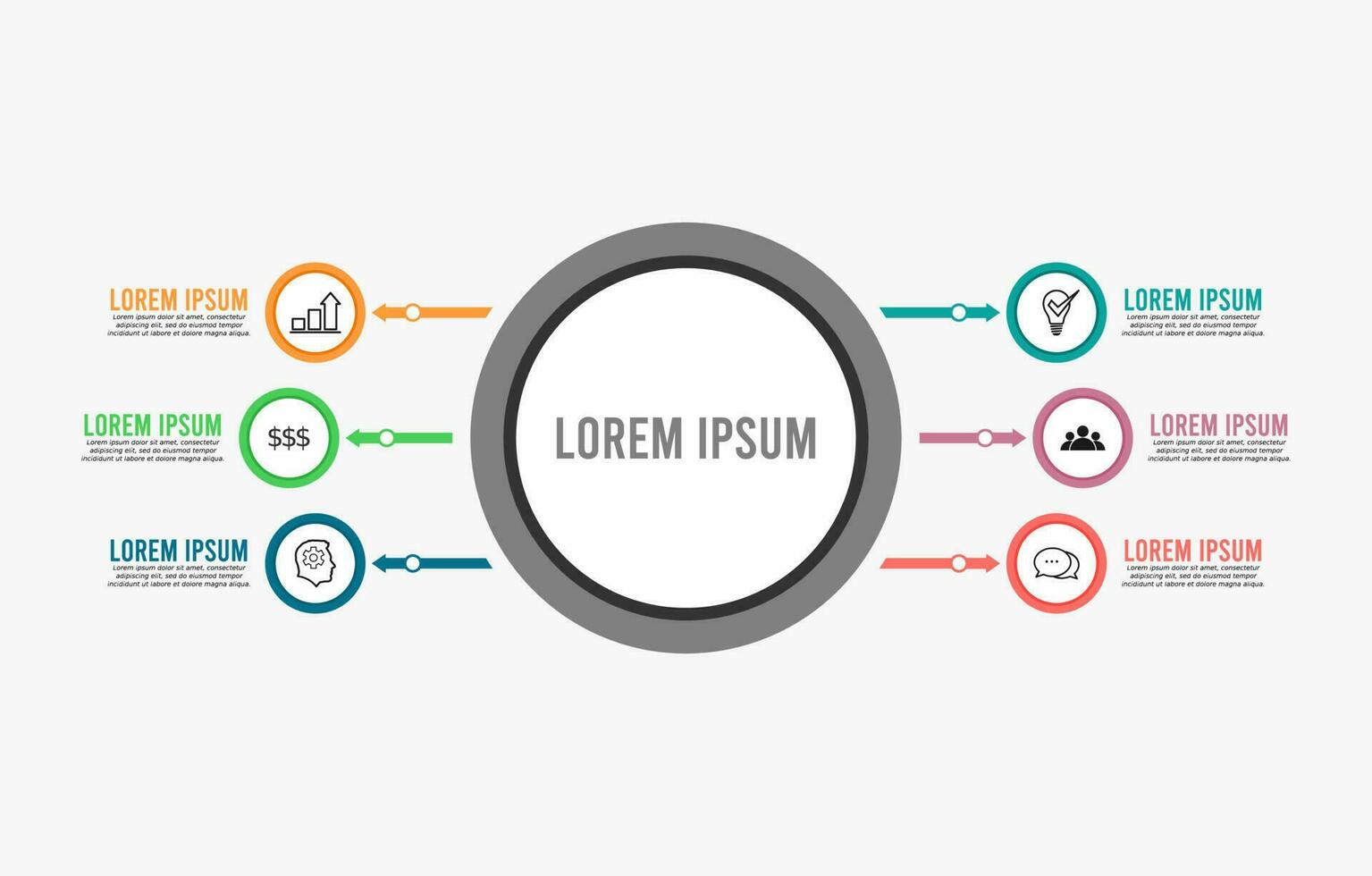 Vector business template for presentations. Creative concept for infograph. Business data visualization. Process chart. Abstract elements of graphs, diagrams with steps, options, sections or process.