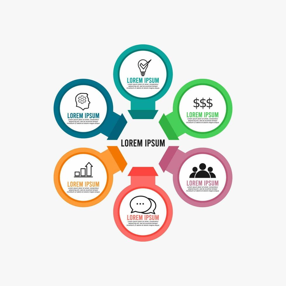 vector negocio modelo para presentaciones creativo concepto para infografía. negocio datos visualización. proceso cuadro. resumen elementos de gráficos, diagramas con pasos, opciones, secciones o proceso.