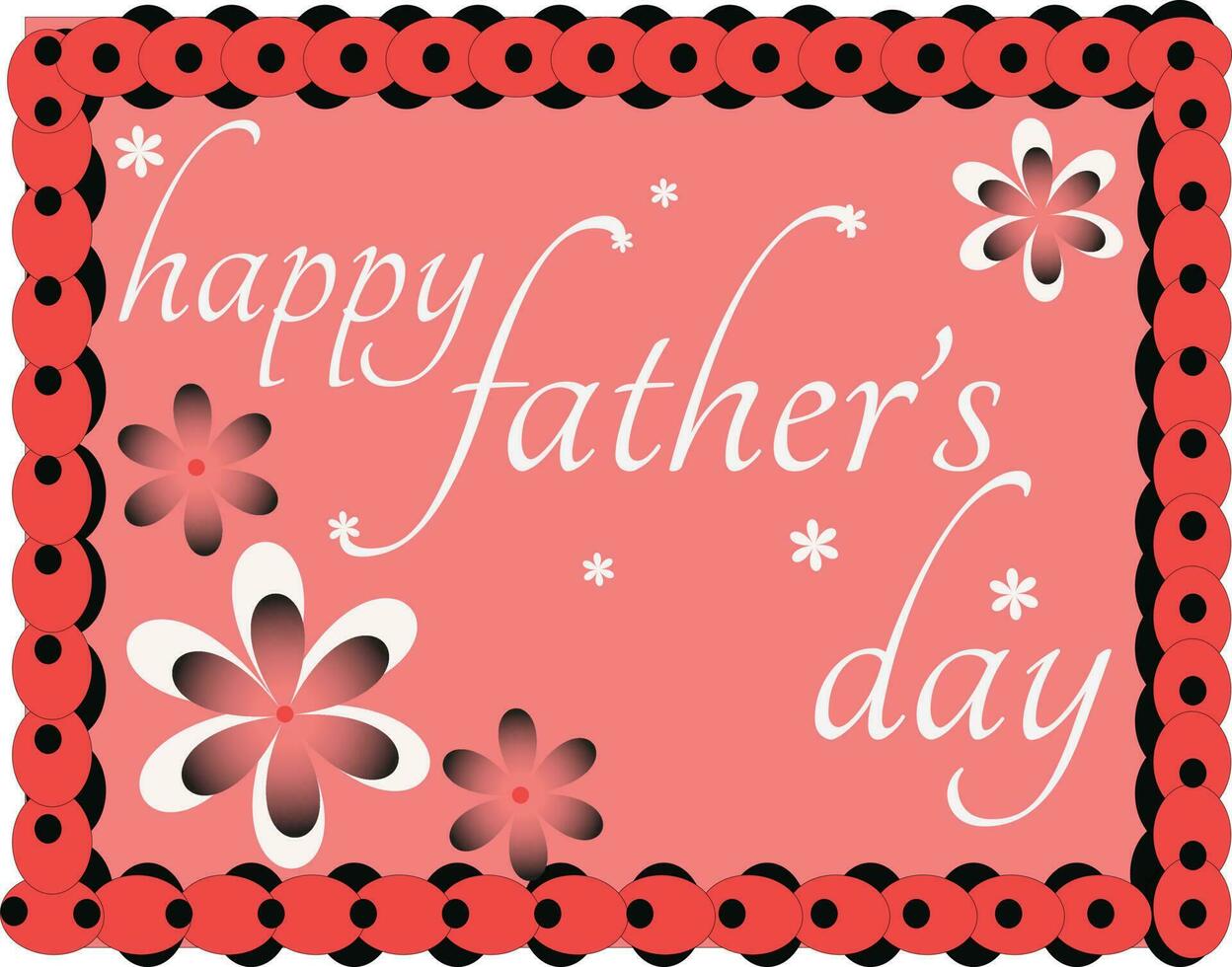 Father's Day Card with Happy Wishes vector