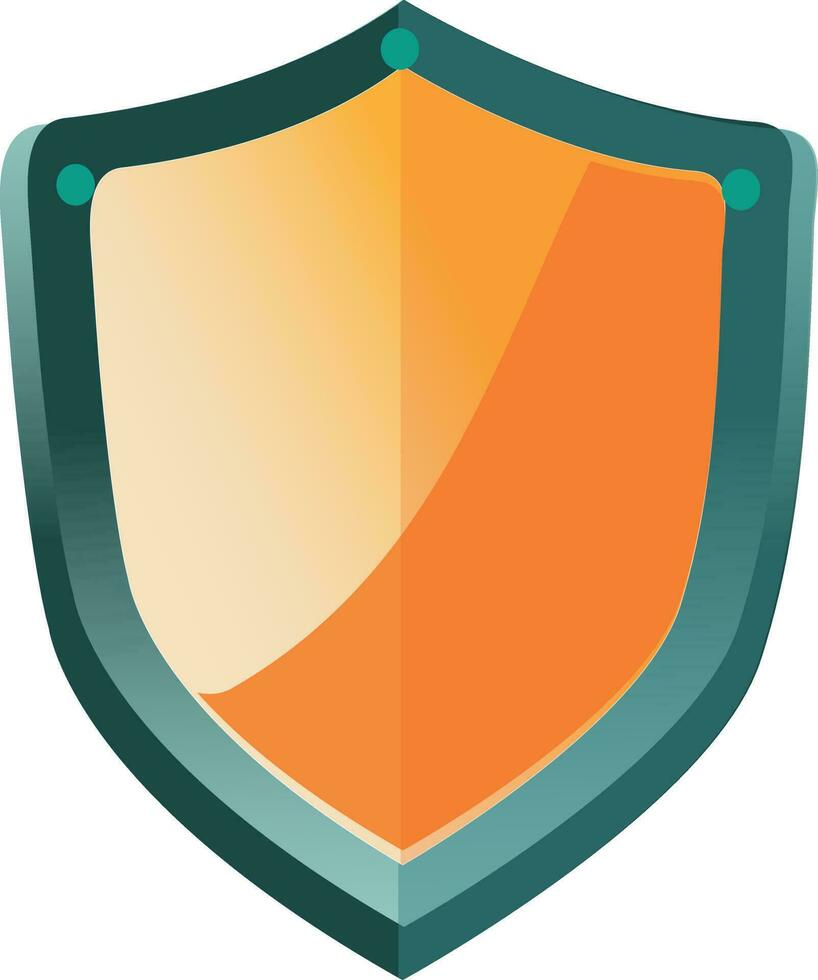 Orange Shield Protection vector